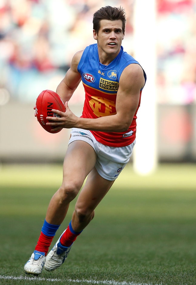 AFL 2015 Rd 16 - Melbourne v Brisbane MELBOURNE, AUSTRALIA - JULY 19: Jed Adcock of the Lions in action during the 2015 AFL round 16 match between the Melbourne Demons and the Brisbane Lions at the Melbourne Cricket Ground, Melbourne, Australia on July 19, 2015. (Photo by Adam Trafford/AFL Media)